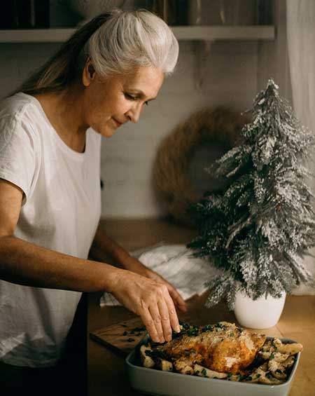 old woman in the kitchen